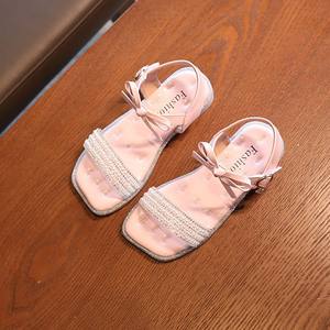 Filles <span class=keywords><strong>sandales</strong></span> d'été 2025 nouvelle mode adolescent plage tenue décontracté princesse enfants semelle souple chaussures pour petite fille - Product Image 3