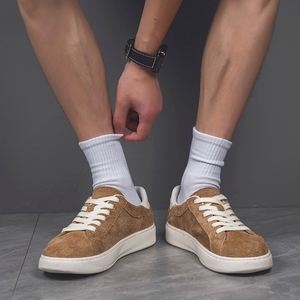 Nouvelles Chaussures de Skate Homme Automne 2025 Style Coréen Polyvalentes Baskets Basses Unies à Lacets Décontractées pour le Skateboard - Product Image 2