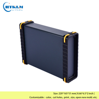 Boîtier de jonction en aluminium pour amplificateur, boîte de projet DIY, boîtier en aluminium pour PCB, boîtier en aluminium pour électronique 220*165*51mm