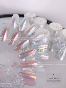 6 pièces/ensemble Aurora <span class=keywords><strong>sirène</strong></span> néon ongles <span class=keywords><strong>poudre</strong></span> acrylique brillant coloré <span class=keywords><strong>effet</strong></span> miroir magique ongles paillettes irisé poussière Pigment - Product Image 6