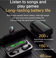 Earbuds Nirkabel F9-5 TWS Powerbank Headset Olahraga Warna-Warni Ear Buds In-Ear BT Earphone Headphone Nirkabel Audifonos f