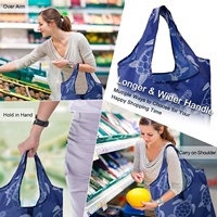 Sac de courses pliable personnalisé, sacs d'épicerie en polyester Ripstop écologiques, sacs de courses réutilisables, grands sacs fourre-tout