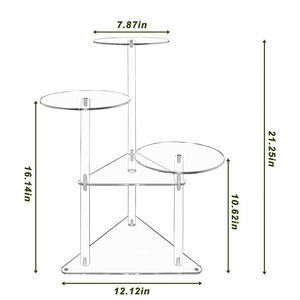 رف 3 طوابق حامل زوايا من الأكريليك لعرض النباتات والأزهار رفّ لعرض النباتات في الزوايا المفتوحة حامل إصيص نباتات طافية شفافة من الزئبق - Product Image 3
