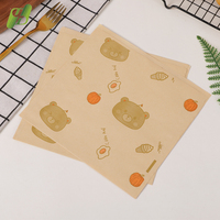 Sac à sandwich triangulaire imprimé résistant à la graisse pour café, charcuterie, boulangerie, emballage alimentaire et utilisation à emporter