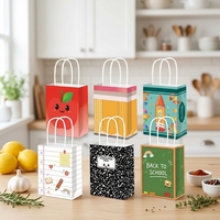 12 sacs cadeaux rentrée scolaire, sacs en papier pour crayons et friandises, sacs mignons pour fêtes scolaires avec poignées pour enfants