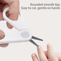 Coupe-ongles pour bébé avec ciseaux de sécurité, kit de soins des ongles pour nourrissons 3 pièces, outils de toilettage doux pour enfants