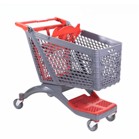 Chariot d'épicerie en plastique de supermarché chariot de supermarché en plastique à vendre
