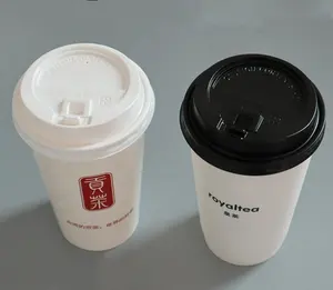 Paper Cup Disposable 8oz 12oz 16oz Coffee Paper Cup Single Wall with Lid and Straw for Hot Cold Coffee Beverage