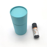 Boîte d'emballage en papier kraft réutilisable pour flacons d'huiles essentielles, tubes cylindriques pour parfums et cosmétiques, design personnalisé
