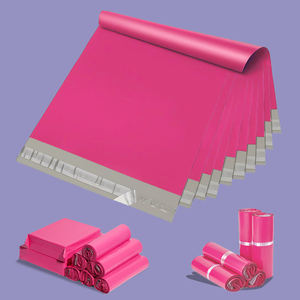 Vente en gros de 100 sacs d'emballage express épais roses de 50x70cm, imperméables et autocollants, pour vêtements de grande taille - Product Image 1