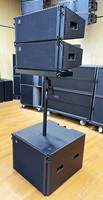 POWAVESOUND PWS208LA Altavoz de Línea Activa Doble de 8 Pulgadas