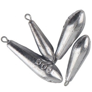 Plomos de Pesca con Anzuelo de Pesca en Forma de Lágrima con Hoja de Sauce y Anillo para Pesca Marina - Product Image 1