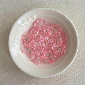 Perles en vrac en acrylique transparent, petites fleurs à cinq pétales creuses, pour la création de chaînes de téléphone DIY, pendentifs, accessoires capillaires et matériaux de bijouterie - Product Image 5