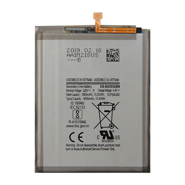 Factory Discount 3900mah Capacity Rechargeable EB-BA505ABU Battery for Samsung Galaxy A50 A505F Phone Battery