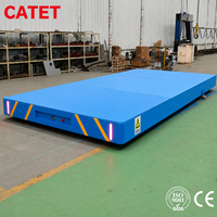 Chariot à piles électrique de transfert de bobine en acier résistante 5 tonnes-50 tonnes pour le transport matériel d'équipement d'atelier