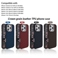 DL usines étui pour iPhone 17 16 15 14 couronne Grain triangulaire en Fiber de carbone PU Plus étui en TPU pour iPhone prix de gros