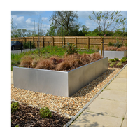 Jardinière en métal sur mesure en acier inoxydable, grande plaque de métal de différentes formes, pour l'extérieur, utilisée avec des fleurs/plantes vertes
