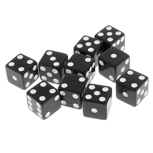Mini Dados Acrílicos de 6 Caras con Puntos de Colores, 10 mm, Dados de Plástico de 6 Caras con Esquinas Redondeadas y Cuadradas - Product Image 4