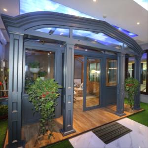 Véranda extérieure toute saison en alliage d'aluminium contemporaine, extension de <span class=keywords><strong>solarium</strong></span> avec salle à manger pour appartement et parc - Product Image 2