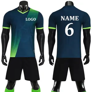 Atacado 2022 2023 kits de futebol conjunto completo kit calções camisa uniforme do futebol verde futebol jerseys maillot de pé