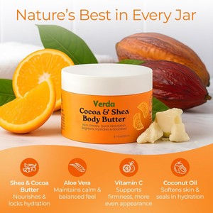 Nhãn Hiệu Riêng Cacoa Shea Cơ Thể Bơ Vegan Không Mỡ Làm Săn Chắc Sáng Phụ Nữ Cơ Thể Bơ Cho Da Nhạy Cảm Phản Ứng - Product Image 5