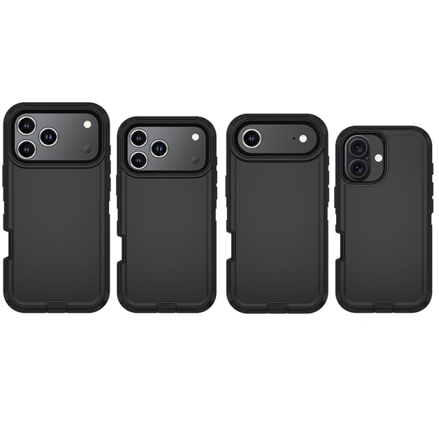 Rugged Otter Armor Phone Case for IPhone 17 Pro Max 17 Air 16 15 14 Plus 13 12 11 3 in 1 Anti-fall Anti-Drop Cover Shell