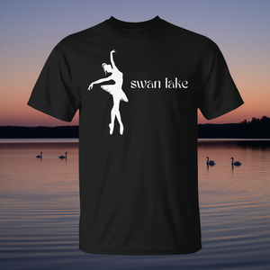 Camiseta gráfica Swan Lake Ballet Ballerina para adultos, unisex, negra - Product Image 3