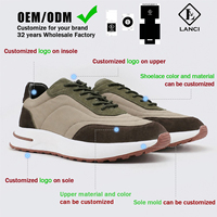 LANCI Sneakers de luxe pour hommes, fabriquées en usine, design original, sneakers personnalisées pour hommes, chaussures respirantes en mesh