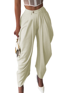 Ropa de Entrenamiento Chic 2025 <span class=keywords><strong>Pantalones</strong></span> Harem <span class=keywords><strong>Cargo</strong></span> Modernos de Otoño con Diseño Fruncido <span class=keywords><strong>Pantalones</strong></span> Casuales Estilo Urbano para Mujer - Product Image 6