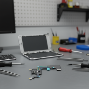 Cable flexible con conector de carga Lightning y micrófono para iPhone Xr negro - Product Image 3