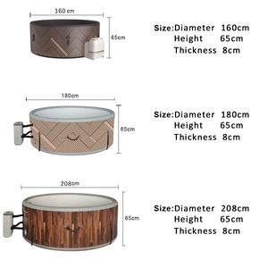 Piscina de Hidromasaje Inflable Personalizada, Forma Redonda, para 4-6 Personas, Tamaño Familiar, con Bomba, para Exteriores - Product Image 4