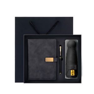 China Factory Customised Luxury PU Leather Hardcover Business Notebook Pen Gift <b>Set</b> Promotional <b>Stationery</b> Personalised Logo 80 - Product Image 2