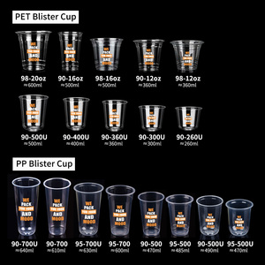LOKYO Vasos de Té de Burbujas con Logotipo Personalizado al por Mayor, Vasos de Plástico Transparente PET de 16 oz para Bebidas Frías - Product Image 5
