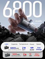 Power Bank Portabel LISEN dengan Baterai 7000mAh dan Layar Digital untuk Ponsel USB C, Cocok untuk Perjalanan Sehari-hari, Power Bank Kecil dan Cepat