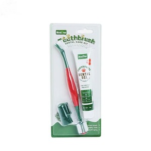 Juego de Cepillo y Pasta de Dientes Automática para Mascotas, Plegable, Portátil, Recargable, de Plástico, con Fundas para los Dedos, para el Cuidado Bucal de Perros y Gatos - Product Image 1