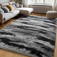 Tapis lavables doux à poils longs super doux Tapis moelleux Fabriqué à la machine Tapis en fourrure en peluche pour chambre à coucher antidérapant