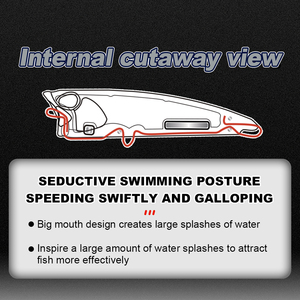 Stocks Livraison Rapide Haute Qualité 120mm 26g Popper Leurre De Pêche En Eau Salée - Product Image 3