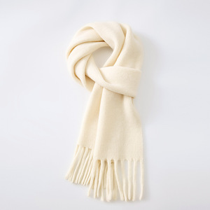 Écharpe carrée en laine australienne 100% avec pompon, pour filles, hiver, chaude, loisirs, protection du cou, mode, tricotée - Product Image 1