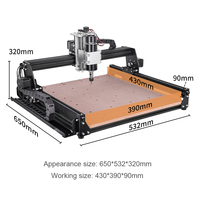 Machine de fraisage CNC DIY 4040 pour PCB, bois, acrylique, métal