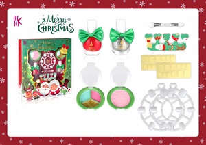 <span class=keywords><strong>Set</strong></span> di Trucchi Natalizio per Bambine, Cosmetici per Casa delle Bambole, Kit di Trucco Scintillante Ecologico e Sicuro per Bambini - Product Image 5