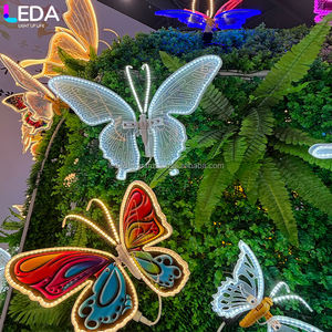LEDA 80cm montado en la pared impermeable 60W mariposa roja dinámica luz decorativa para decoración de fiesta - Product Image 2