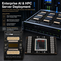 Modul Akselerator GPU V100 SXM2 32GB Volta GV100 32G HBM2 Kartu Mezzanine NVLink untuk Server Pembelajaran Mendalam AI