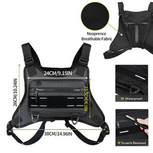 กระเป๋าคาดอกแนวสปอร์ตน้ำหนักเบากันน้ำกระเป๋าคาดอกด้านหน้ากระเป๋าใส่โทรศัพท์พร้อมที่วางโทรศัพท์ในตัวกระเป๋าใส่ปืนพิเศษ - Product Image 4