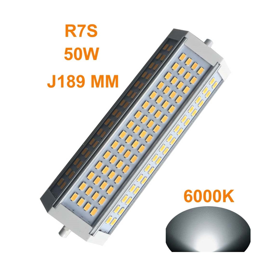 Lampadina LED R7S 189mm 50W J Tipo Yongjia - Sostitutiva Alogena 500W - Luce Calda 180° Per Proiettori