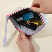 Pochette de maquillage personnalisée avec logo, motif pierre irisé, étanche, organiseur de voyage avec dragonne, OEM ODM Vente en gros