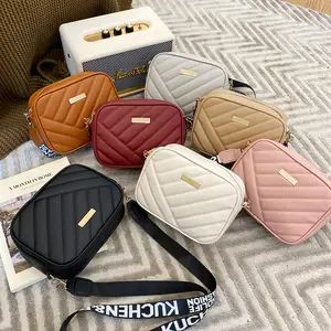 Mode Kleine Klassieke Pu Verstelbare Cross Body Tas Waterdichte Custom Oem Dames Handtas Vrouwen Messenger Schoudertassen