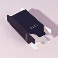 Boîte d'emballage en carton noir et blanc pliable personnalisée avec insert de séparation, impression sur mesure, certifiée FSC et RoHS, vide, pour parfum