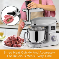 Hachoir à viande multifonctionnel de bureau 8-en-1 avec écran tactile 6,5 L, machine à saucisses et mixeur alimentaire