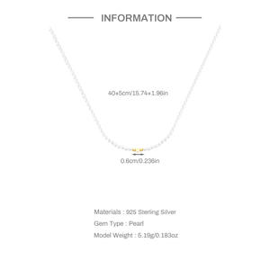 Collana all'ingrosso di moda europea e americana in argento sterling 925 a cinque punte con stella amore luna collana di perle miglio - Product Image 4