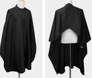 ผ้าคลุมตัดผมสีดำขาวสำหรับมืออาชีพ ผ้าคลุมตัดผมสำหรับร้านเสริมสวย ผ้ากันเปื้อนซิลิโคนสำหรับช่างตัดผม ผ้าคลุมตัดผม - Product Image 3